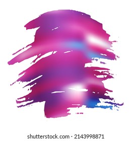 Vector Brush Stroke. Abstract Fluid Splash. Watercolor Textured Background.  Sale Banner Brushstroke. Crimson Red Gradient Paintbrush. Isolated Splash on White Backdrop.