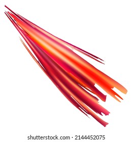 Vector Brush Stroke. Abstract Fluid Splash. Gradient Paintbrush. Isolated Splash on White Backdrop. Sale Banner Brushstroke. Watercolor Textured Background.  Crimson Red