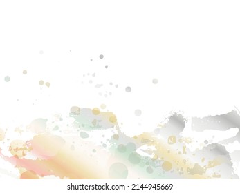 Vector Brush Stroke. Abstract Fluid Splash. Gradient Paintbrush. Sale Banner Brushstroke. Watercolor Textured Background.  Isolated Splash on White Backdrop.