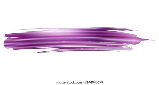 Vector Brush Stroke. Abstract Fluid Splash. Sale Banner Brushstroke. Gradient Paintbrush. Isolated Splash on White Backdrop. Violet Purple Watercolor Textured Background. 