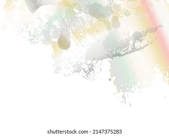 Vector Brush Stroke. Abstract Fluid Splash. Watercolor Textured Background.  Sale Banner Brushstroke. Isolated Splash on White Backdrop. Gradient Paintbrush.