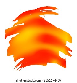 Vector Brush Stroke. Abstract Fluid Splash. Watercolor Textured Background.  Crimson Red Gradient Paintbrush. Isolated Splash on White Backdrop. Sale Banner Brushstroke.