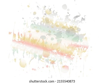 Vector Brush Stroke. Abstract Fluid Splash. Gradient Paintbrush. Watercolor Textured Background.  Sale Banner Brushstroke. Isolated Splash on White Backdrop.