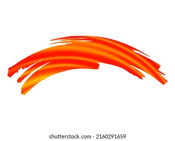 Vector Brush Stroke. Abstract Fluid Splash. Crimson Red Gradient Paintbrush. Sale Banner Brushstroke. Watercolor Textured Background.  Isolated Splash on White Backdrop.