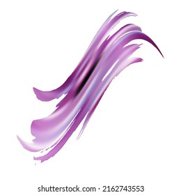 Vector Brush Stroke. Abstract Fluid Splash. Gradient Paintbrush. Isolated Splash on White Backdrop. Violet Purple Watercolor Textured Background.  Sale Banner Brushstroke.