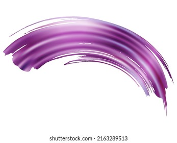 Vector Brush Stroke. Abstract Fluid Splash. Watercolor Textured Background.  Sale Banner Brushstroke. Gradient Paintbrush. Isolated Splash on White Backdrop. Violet Purple