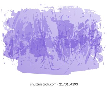 Vector Brush Stroke. Abstract Fluid Splash. Violet Purple Gradient Paintbrush. Sale Banner Brushstroke. Watercolor Textured Background.  Isolated Splash on White Backdrop.