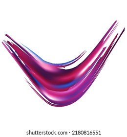 Vector Brush Stroke. Abstract Fluid Splash. Gradient Paintbrush. Isolated Splash on White Backdrop. Sale Banner Brushstroke. Watercolor Textured Background.  Crimson Red