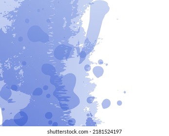 Vector Brush Stroke. Abstract Fluid Splash. Isolated Splash on White Backdrop. Gradient Paintbrush. Watercolor Textured Background.  Sale Banner Brushstroke. Blue and Indigo