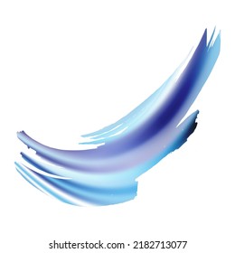 Vector Brush Stroke. Abstract Fluid Splash. Watercolor Textured Background.  Blue and Indigo Isolated Splash on White Backdrop. Sale Banner Brushstroke. Gradient Paintbrush.