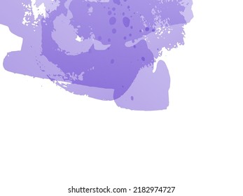 Estroque del pincel del vector. Resumen de la salpicadura de fluidos. Pincel de pancarta de venta. Fondo texturado de color de agua.  Esplash aislado violeta púrpura sobre fondo blanco. Pincel de degradado.