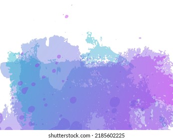 Vector Brush Stroke. Abstract Fluid Splash. Isolated Splash on White Backdrop. Blue and Indigo Sale Banner Brushstroke. Watercolor Textured Background.  Gradient Paintbrush.