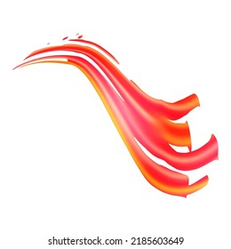 Vector Brush Stroke. Abstract Fluid Splash. Sale Banner Brushstroke. Watercolor Textured Background.  Crimson Red Isolated Splash on White Backdrop. Gradient Paintbrush.