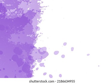 Vector Brush Stroke. Abstract Fluid Splash. Watercolor Textured Background.  Gradient Paintbrush. Isolated Splash on White Backdrop. Sale Banner Brushstroke. Violet Purple