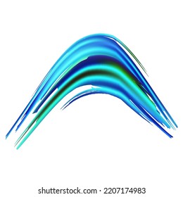 Vector Brush Stroke. Abstract Fluid Splash. Blue and Indigo Isolated Splash on White Backdrop. Sale Banner Brushstroke. Watercolor Textured Background.  Gradient Paintbrush.