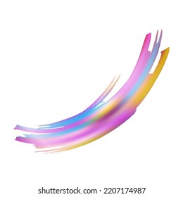 Vector Brush Stroke. Abstract Fluid Splash. Watercolor Textured Background.  Gradient Paintbrush. Violet Purple Sale Banner Brushstroke. Isolated Splash on White Backdrop.