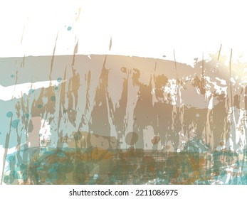 Vector Brush Stroke. Abstract Fluid Splash. Watercolor Textured Background.  Blue and Indigo Gradient Paintbrush. Sale Banner Brushstroke. Isolated Splash on White Backdrop.