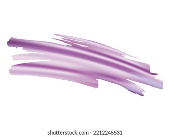 Vector Brush Stroke. Abstract Fluid Splash. Watercolor Textured Background.  Sale Banner Brushstroke. Violet Purple Isolated Splash on White Backdrop. Gradient Paintbrush.