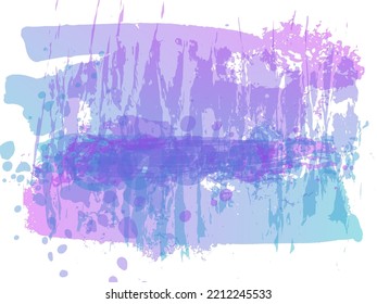 Vector Brush Stroke. Abstract Fluid Splash. Gradient Paintbrush. Sale Banner Brushstroke. Isolated Splash on White Backdrop. Watercolor Textured Background.  Blue and Indigo