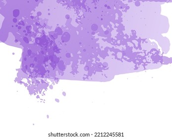 Vector Brush Stroke. Abstract Fluid Splash. Violet Purple Sale Banner Brushstroke. Gradient Paintbrush. Isolated Splash on White Backdrop. Watercolor Textured Background. 