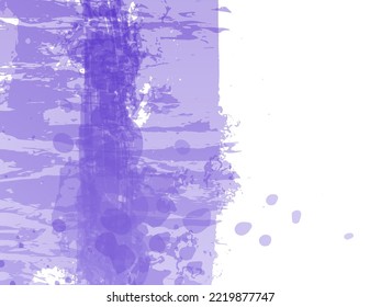 Estroque del pincel del vector. Resumen de la salpicadura de fluidos. Splash aislado sobre fondo blanco. Fondo texturado de color de agua.  Pincel de degradado. Pincel violeta de pancarta de venta púrpura.