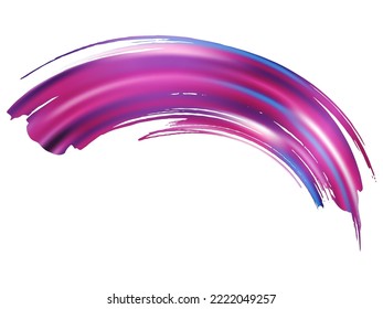 Vector Brush Stroke. Abstract Fluid Splash. Sale Banner Brushstroke. Isolated Splash on White Backdrop. Gradient Paintbrush. Watercolor Textured Background.  Crimson Red