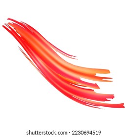 Vector Brush Stroke. Abstract Fluid Splash. Isolated Splash on White Backdrop. Crimson Red Sale Banner Brushstroke. Watercolor Textured Background.  Gradient Paintbrush.