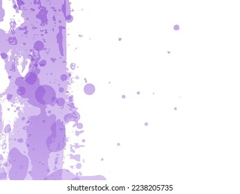 Vector Brush Stroke. Abstract Fluid Splash. Sale Banner Brushstroke. Isolated Splash on White Backdrop. Watercolor Textured Background.  Gradient Paintbrush. Violet Purple