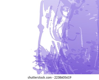Vector Brush Stroke  Abstract Fluid Splash  Violet Purple Watercolor Textured Background   Gradient Paintbrush  Sale Banner Brushstroke  Isolated Splash White Backdrop 