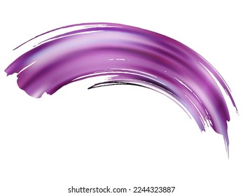 Estroque del pincel del vector. Resumen de la salpicadura de fluidos. Pincel de pancarta de venta. Pincel de degradado. Splash aislado sobre fondo blanco. Fondo texturado de color de agua.  Violet Purple
