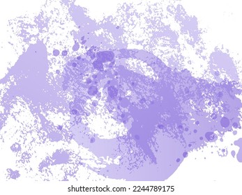 Vector Brush Stroke. Abstract Fluid Splash. Watercolor Textured Background.  Isolated Splash on White Backdrop. Violet Purple Sale Banner Brushstroke. Gradient Paintbrush.