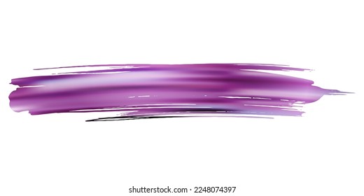 Vector Brush Stroke. Abstract Fluid Splash. Sale Banner Brushstroke. Isolated Splash on White Backdrop. Gradient Paintbrush. Violet Purple Watercolor Textured Background. 
