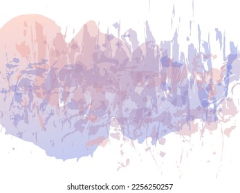 Vector Brush Stroke. Abstract Fluid Splash. Watercolor Textured Background.  Blue and Indigo Isolated Splash on White Backdrop. Gradient Paintbrush. Sale Banner Brushstroke.