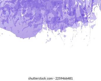 Vector Brush Stroke. Abstract Fluid Splash. Gradient Paintbrush. Watercolor Textured Background.  Isolated Splash on White Backdrop. Violet Purple Sale Banner Brushstroke.