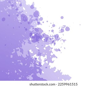 Vector Brush Stroke. Abstract Fluid Splash. Watercolor Textured Background.  Violet Purple Gradient Paintbrush. Sale Banner Brushstroke. Isolated Splash on White Backdrop.