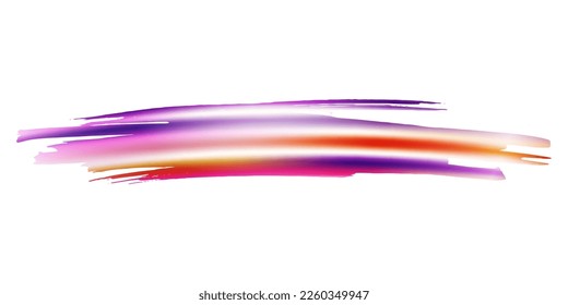 Vector Brush Stroke. Abstract Fluid Splash. Watercolor Textured Background.  Isolated Splash on White Backdrop. Violet Purple Gradient Paintbrush. Sale Banner Brushstroke.
