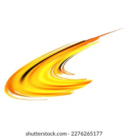 Vector Brush Stroke. Abstract Fluid Splash. Gradient Paintbrush. Isolated Splash on White Backdrop. Watercolor Textured Background.  Fortuna Gold and Yellow Sale Banner Brushstroke.