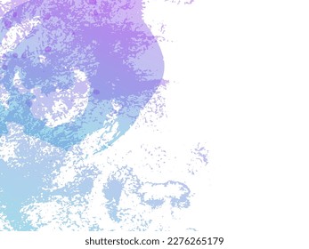 Vector Brush Stroke. Abstract Fluid Splash. Watercolor Textured Background.  Gradient Paintbrush. Sale Banner Brushstroke. Isolated Splash on White Backdrop. Blue and Indigo