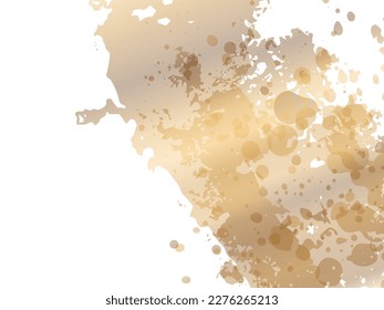 Vector Brush Stroke. Abstract Fluid Splash. Gold Orange Isolated Splash on White Backdrop. Sale Banner Brushstroke. Gradient Paintbrush. Watercolor Textured Background. 