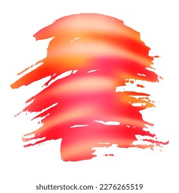 Vector Brush Stroke. Abstract Fluid Splash. Gradient Paintbrush. Crimson Red Watercolor Textured Background.  Sale Banner Brushstroke. Isolated Splash on White Backdrop.
