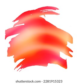 Vector Brush Stroke. Abstract Fluid Splash. Sale Banner Brushstroke. Watercolor Textured Background.  Gradient Paintbrush. Crimson Red Isolated Splash on White Backdrop.