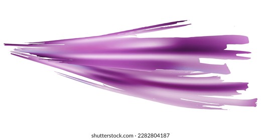 Vector Brush Stroke. Abstract Fluid Splash. Gradient Paintbrush. Violet Purple Sale Banner Brushstroke. Isolated Splash on White Backdrop. Watercolor Textured Background. 