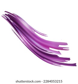 Vector Brush Stroke. Abstract Fluid Splash. Violet Purple Isolated Splash on White Backdrop. Sale Banner Brushstroke. Gradient Paintbrush. Watercolor Textured Background. 