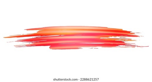 Vector Brush Stroke. Abstract Fluid Splash. Watercolor Textured Background.  Gradient Paintbrush. Sale Banner Brushstroke. Isolated Splash on White Backdrop. Crimson Red