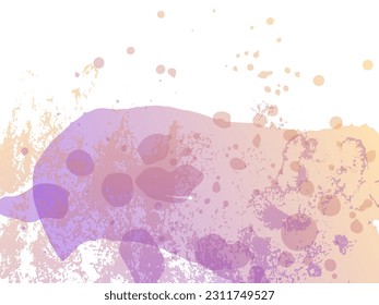 Vector Brush Stroke. Abstract Fluid Splash. Isolated Splash on White Backdrop. Gradient Paintbrush. Sale Banner Brushstroke. Watercolor Textured Background. 