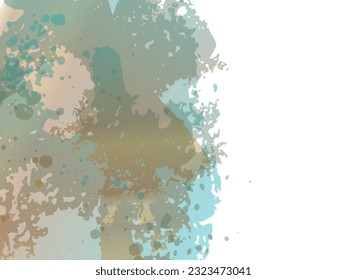 Vector Brush Stroke. Abstract Fluid Splash. Sale Banner Brushstroke. Isolated Splash on White Backdrop. Watercolor Textured Background.  Blue and Indigo Gradient Paintbrush.