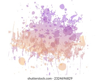 Vector Brush Stroke. Abstract Fluid Splash. Watercolor Textured Background.  Isolated Splash on White Backdrop. Gradient Paintbrush. Sale Banner Brushstroke.