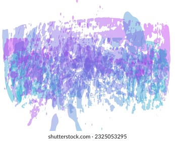 Vector Brush Stroke. Abstract Fluid Splash. Watercolor Textured Background.  Blue and Indigo Sale Banner Brushstroke. Isolated Splash on White Backdrop. Gradient Paintbrush.