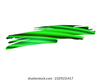 Vector Brush Stroke. Abstract Fluid Splash. Gradient Paintbrush. Green and Teal Sale Banner Brushstroke. Isolated Splash on White Backdrop. Watercolor Textured Background. 