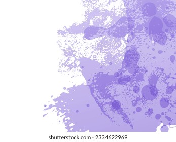 Vector Brush Stroke. Abstract Fluid Splash. Isolated Splash on White Backdrop. Gradient Paintbrush. Sale Banner Brushstroke. Violet Purple Watercolor Textured Background. 